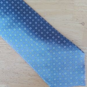 Stefano Ricci Gray and White Geometric *PRINT* Tie